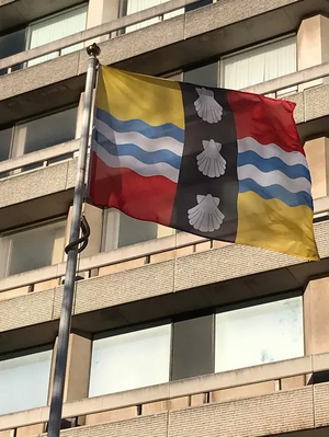 Bedfordshire Flag at Borough Hall