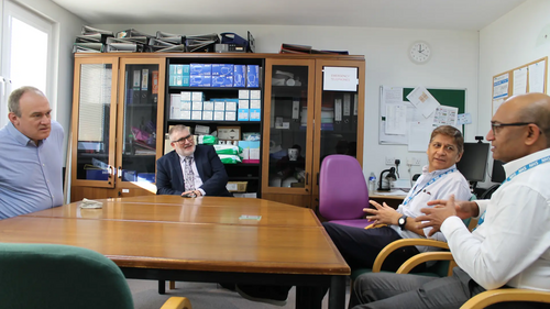 Mayor Dave Hodgson and Ed Davey with GPs in Kempston