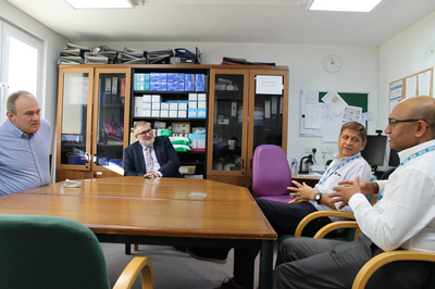 Mayor Dave Hodgson and Ed Davey with GPs in Kempston