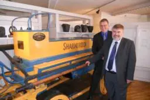 Dave Hodgson and Cllr Doug McMurdo at Bedford Museum