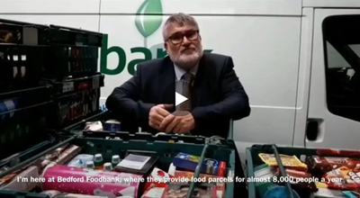 Mayor Dave Hodgson Bedford Foodbank Visit Video Still