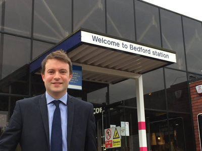 Henry Vann at Bedford Railway Station