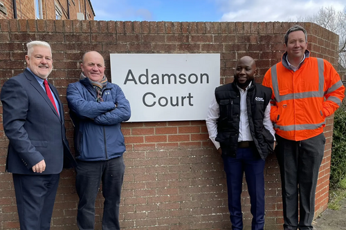 Councillor Charles Royden visits Adamson Court