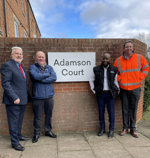 Councillor Charles Royden visits Adamson Court