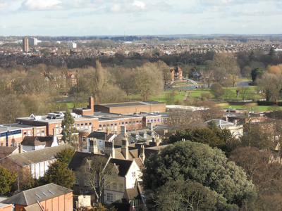 View of River Great Ouse in Bedford from The Heights