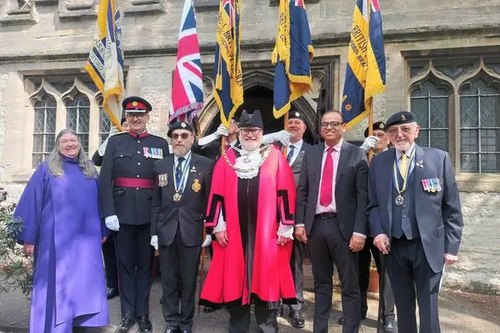 Mayor Dave Hodgson at  Royal British Legion Branch Centenary Service