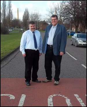 Mayor Dave Hodgson and Cllr Tim Hill, Stewartby Way