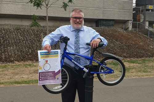 Mayor Dave Hodgson Ukraine Bike