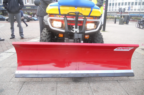 Bedford Borough Council's new specially-adapted gritting quad bike