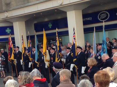 Standard Bearers at the Royal British Legion Armistice Day Commemoration in Bedford