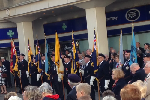 Standard Bearers at the Royal British Legion Armistice Day Commemoration in Bedford