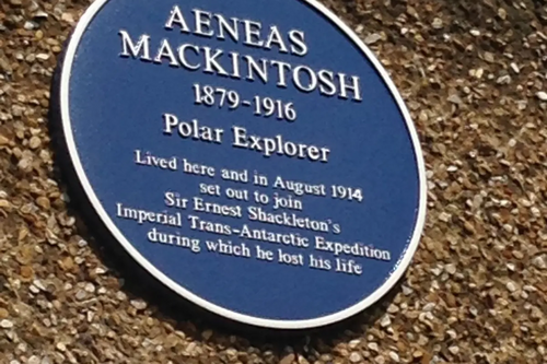 Aeneas Mackintosh Blue Plaque at Beverley Crescent, Bedford