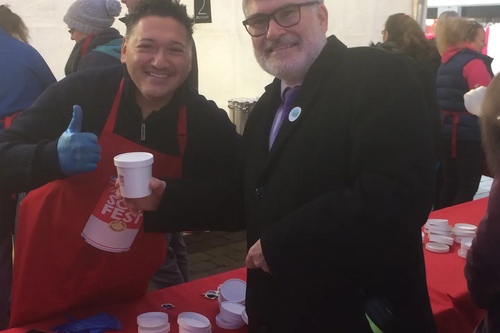 Mayor Dave Hodgson at Bedford SoupFest