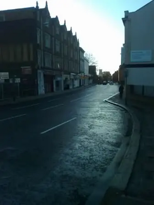 St Mary's Street in Bedford, following the emergency works to rebuild the road