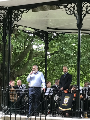 Mayor Dave Hodgson reopening the Bandstand - August 2021