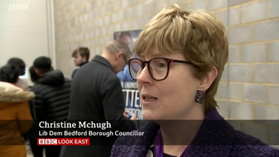 Cllr Christine McHugh on BBC TV