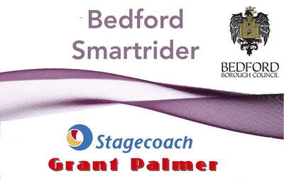 Mock-up of Bedford Borough bus smart card