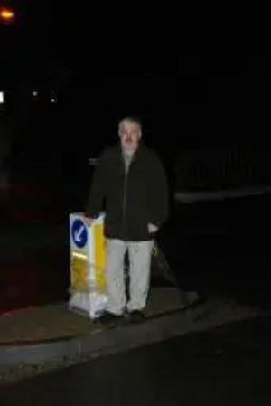 Cllr Royden with Tyne Crescent Bollard