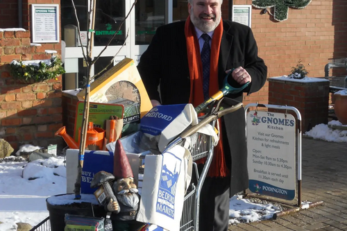 Mayor Dave Hodgson at the launch of the Buy in Bedford Campaign