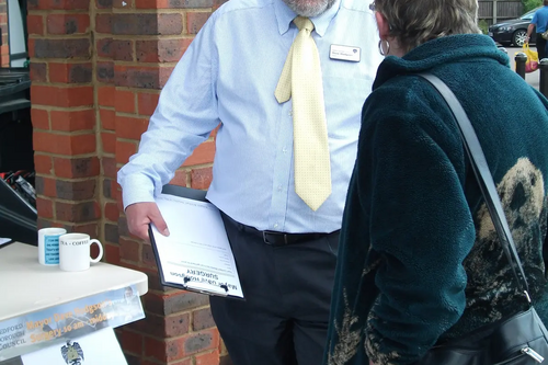 Dave Hodgson at a supermarket surgery