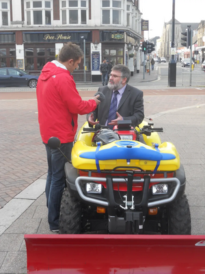 Dave Hodgson talks to BBC 3 Counties Radio About the Council's new Gritting Quad Bike