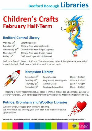 Library half-term activities February 2022