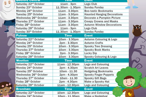 Autumn half-term library activities