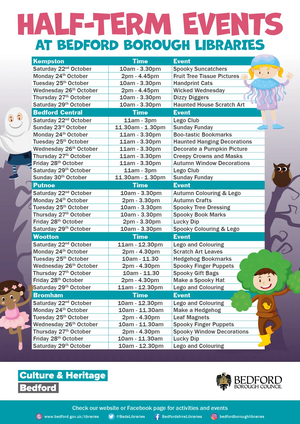 Autumn half-term library activities