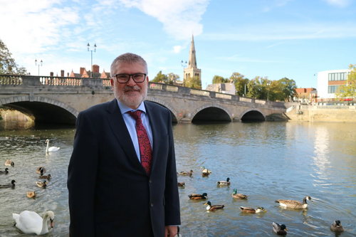 Mayor Dave at the river