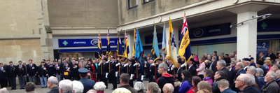 The Standard Bearers at Bedford's Armistice Day Commemoration