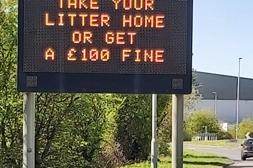 Roadside fine notice