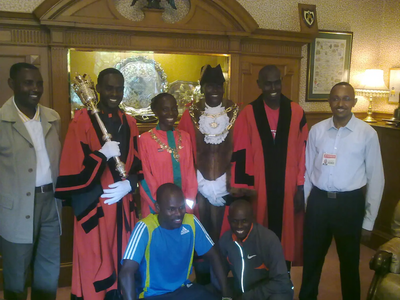 Kenyan Atheletes in the Mayor's Parlour, June 2010