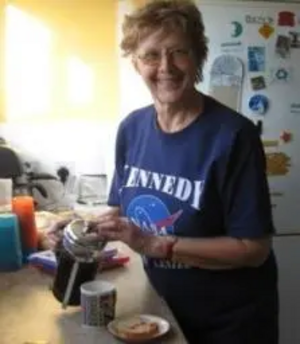 Sylvia Gillard pouring coffee