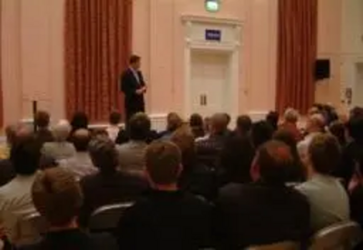 Nick Clegg in the Harpur Suite answering questions