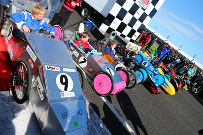 Bedford Schools Grand Prix Cars on the Start Line