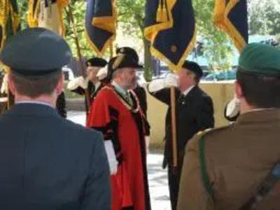 Mayor Dave Hodgson at Armed Forces Week Flag Raising