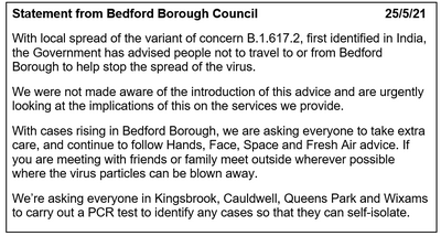 Morning Coronavirus statement