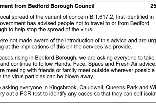 Morning Coronavirus statement