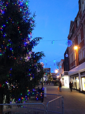 Bedford Town Centre at Christmas