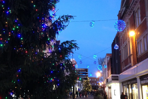 Bedford Town Centre at Christmas