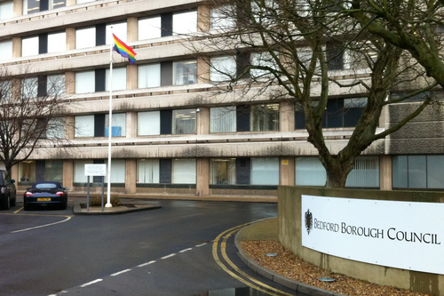 Rainbow Flag Outside Borough Hall