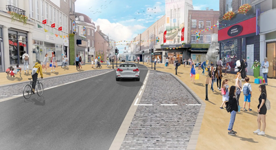 Artist’s Impression of Bedford High Street Following Transporting Bedford Works