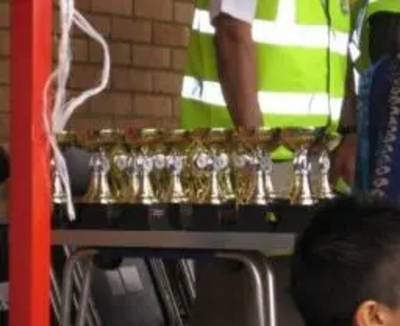 A table of awards at the Shaheedi Annual Games