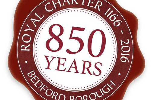 Bedford's Royal Charter 850th Anniversary Logo