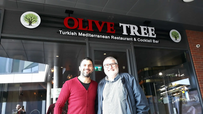 Mayor Dave Hodgson at Olive Tree