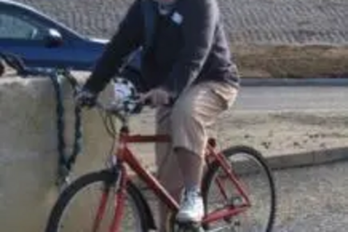 Dave Hodgson after cycling along the new bypass