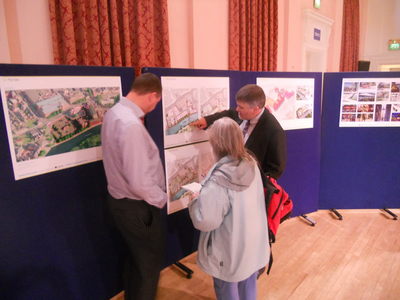 Dave Hodgson discusses initial proposals for the Riverside North Development in Bedford at the Public Consultation Event