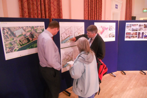 Dave Hodgson discusses initial proposals for the Riverside North Development in Bedford at the Public Consultation Event