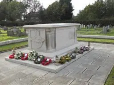 Memorial in Cardington to the 48 people who died in the R101 Airship Crash in 1930