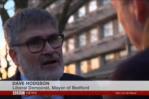 Mayor Dave Hodgson on BBC News